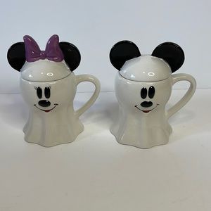Disney Mickey and Minnie Mouse ghost mugs